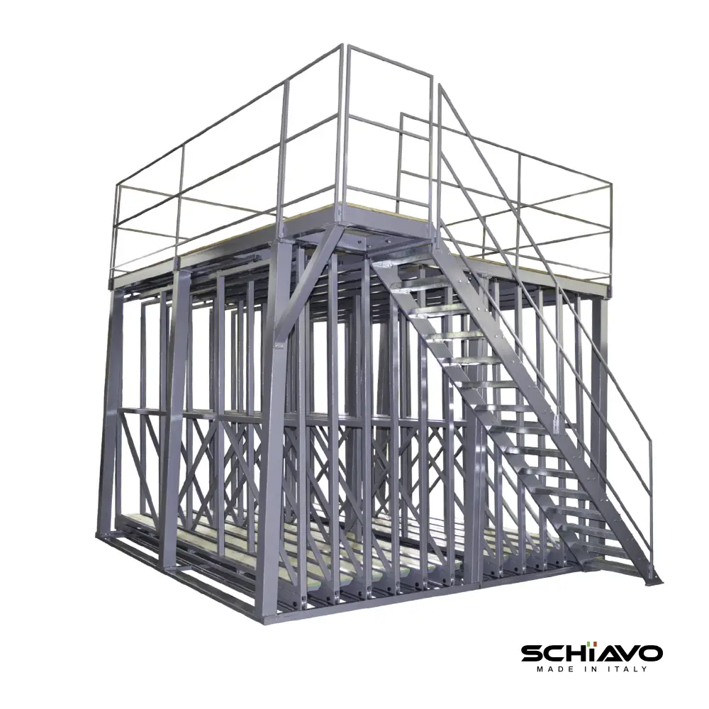 Manual Glass Storage Systems Model CLO3300B with Pull-out Drawers Schiavo