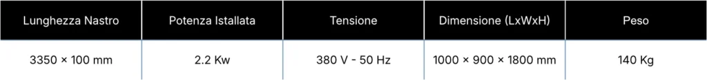 Sfilettatrice Nastro Incrociato Tabella Schiavo Machinery